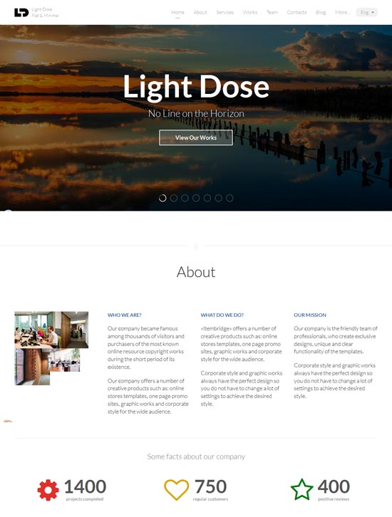 LightDose-Flat-Minimal-Responsive-HTML-Template