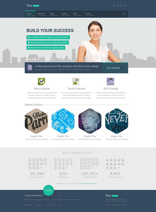 Flux-Flat-Corporate-HTML-Template