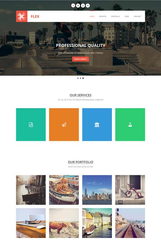 Flex-Free-Flat-design-website-template