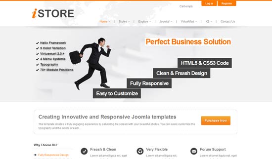 Istore - Șabloane Joomla de consultanță receptivă