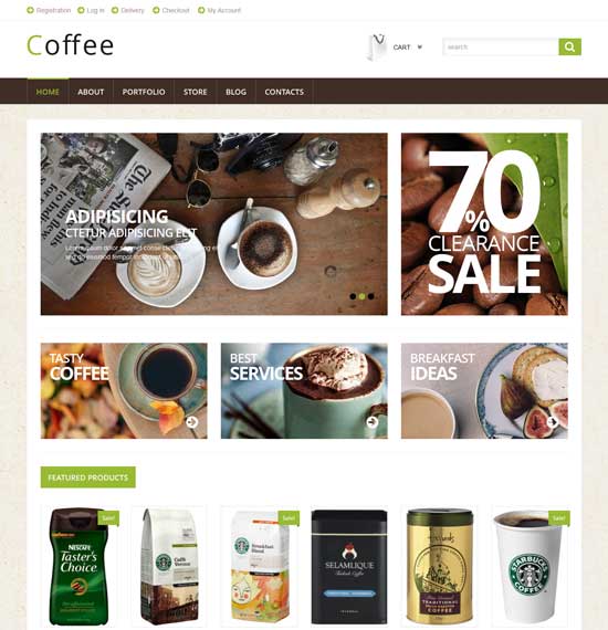 Coffee Shop - Free WooCommerce Theme