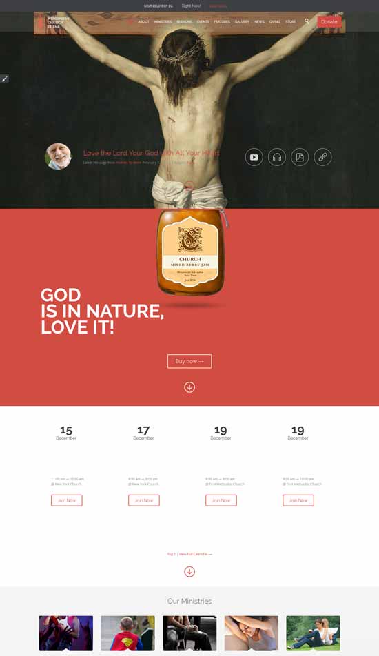 คริสตจักร-กิจกรรม-WordPress-Theme