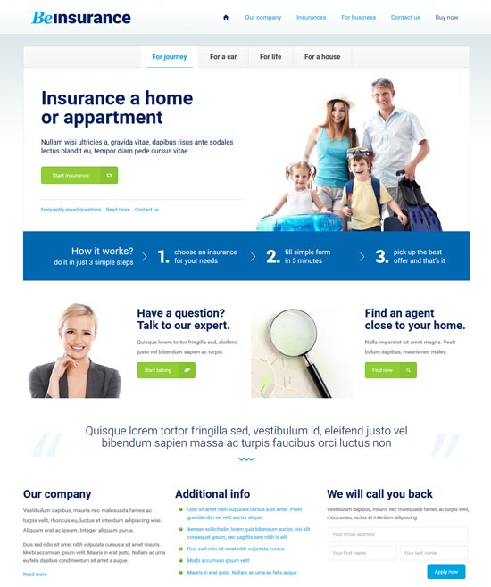 ธีม beinsurance WordPress