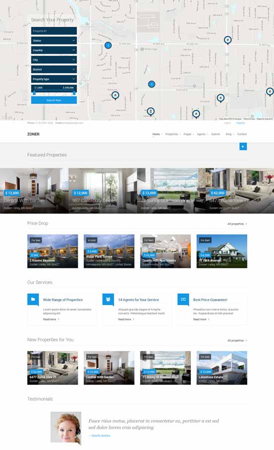 Zoner-Joomla-Real-Estate-ウェブサイト