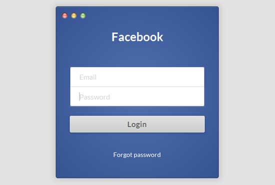 Facebook-ログインフォーム