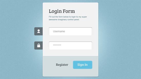 Login Form HTML/CSS3/jQuery