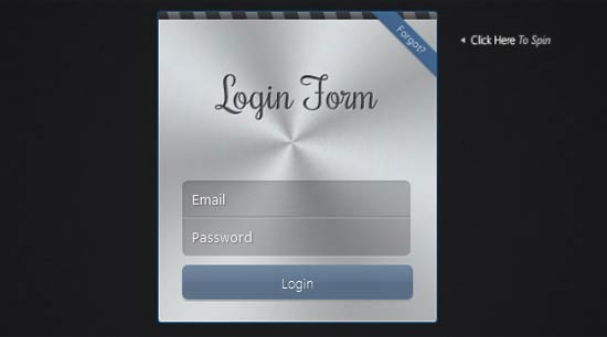 Login Form with CSS 3D Transforms