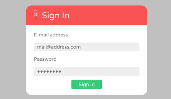 Simple & Flat Login Form