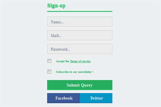 Simple signup form v2