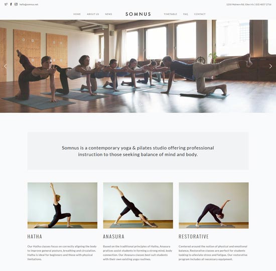 somnusヨガフィットネススタジオWordPressテーマ
