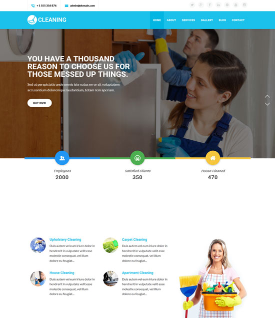 クリーニングサービス会社のWordPressテーマ