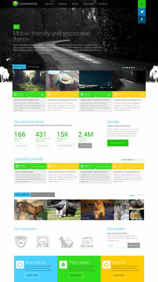 Environmental-Responsive-WordPress-Theme