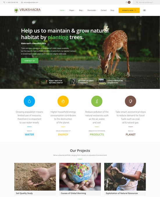 vrukshagra Umwelt-WordPress-Theme