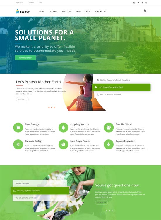 Ökologie Non-Profit-Umwelt-WordPress-Theme