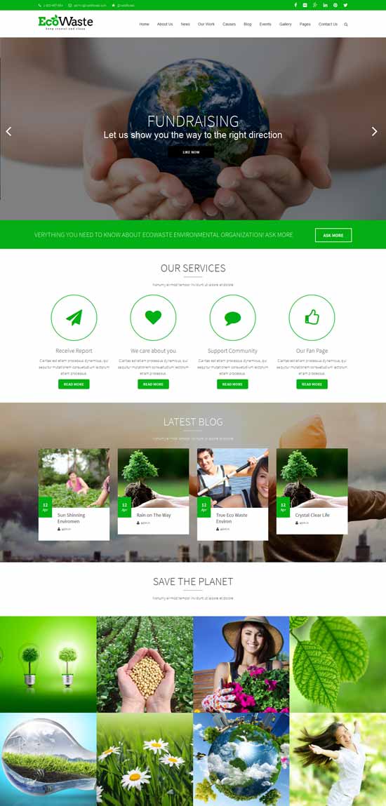 EcoWaste-Environmental-WordPress-Theme