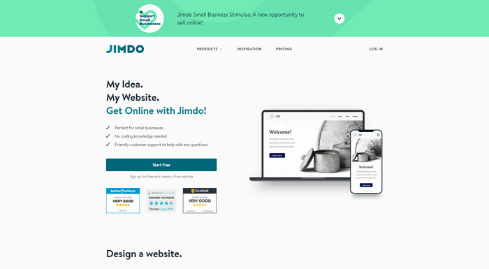 Best CMS WordPress Alternatives - Jimdo is a website-builder and also offers you an all-in-one hosting solution as well.