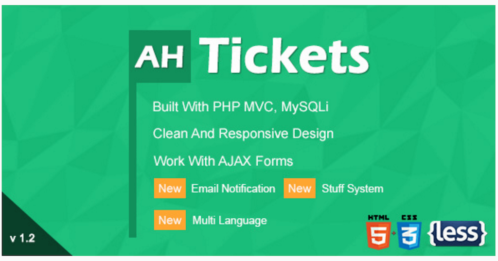 AH Tickets Sistema de ayuda y soporte PHP Scripts CodeCanyon