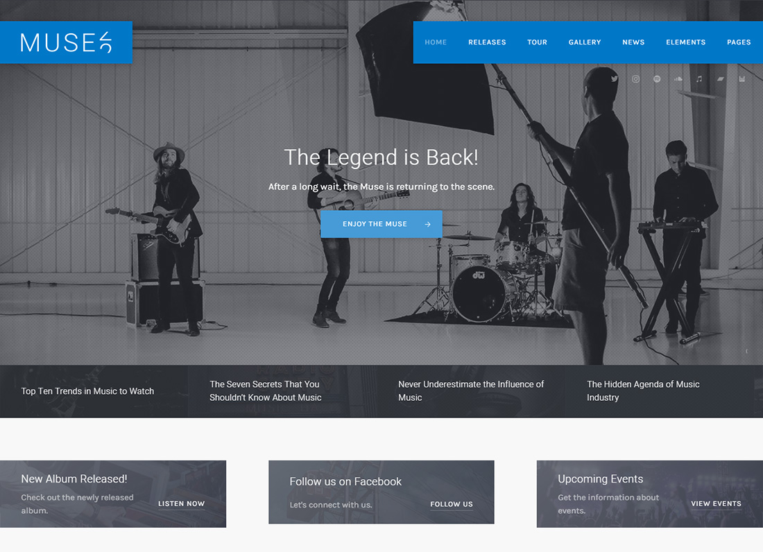 Tema de WordPress accesible de Muse