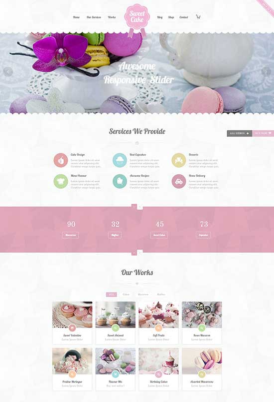 Sweet Cake - WP Theme For Bakery Yogurt Chocolate & Coffee Shop