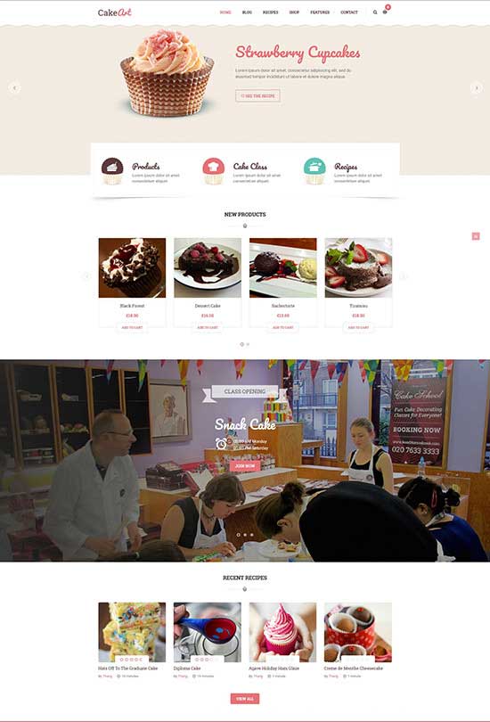 蛋糕 WordPress 主題 - 蛋糕藝術