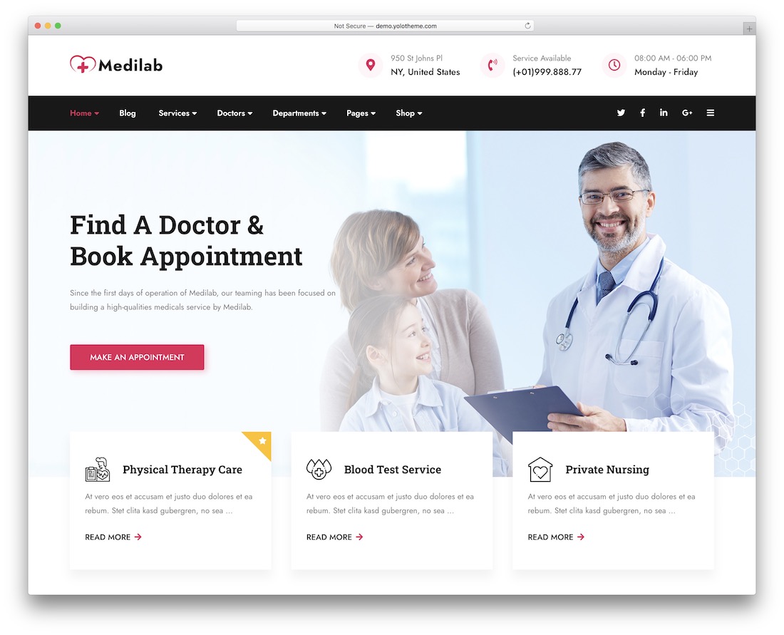 tema wordpress medis medilab