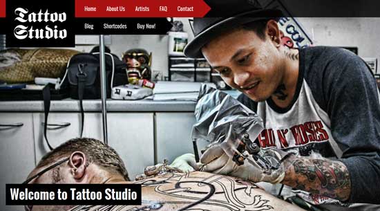 Estudio de tatuajes - Tema de WordPress para estudio receptivo