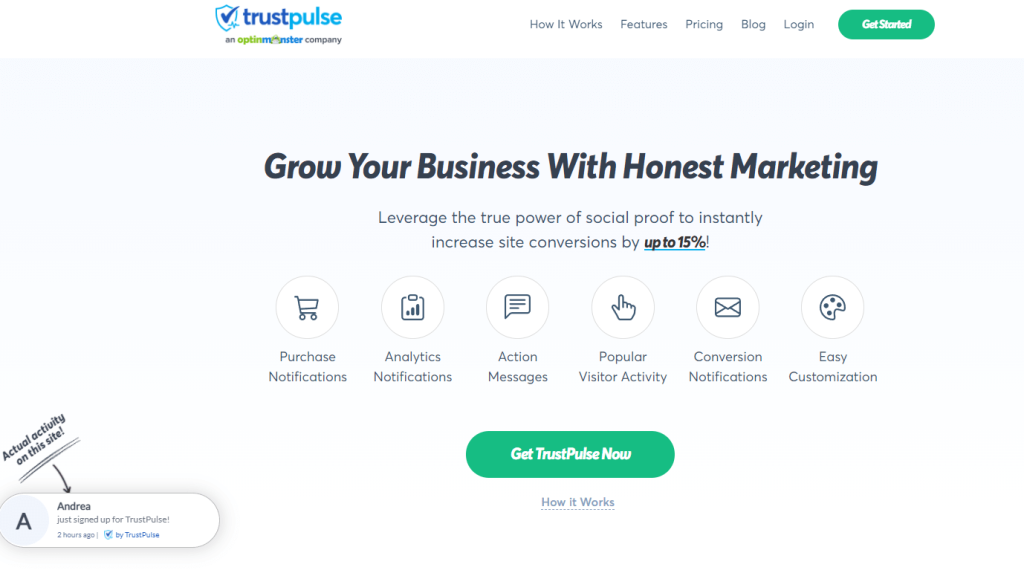 TrustPulse 彈出窗口製作工具