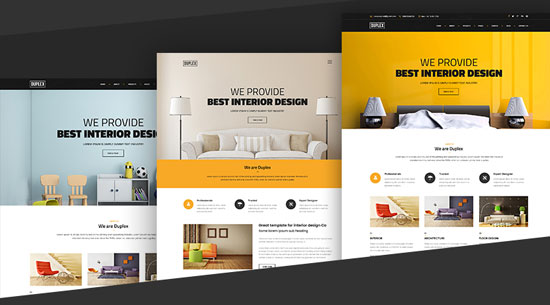 templat html5 desain interior dupleks