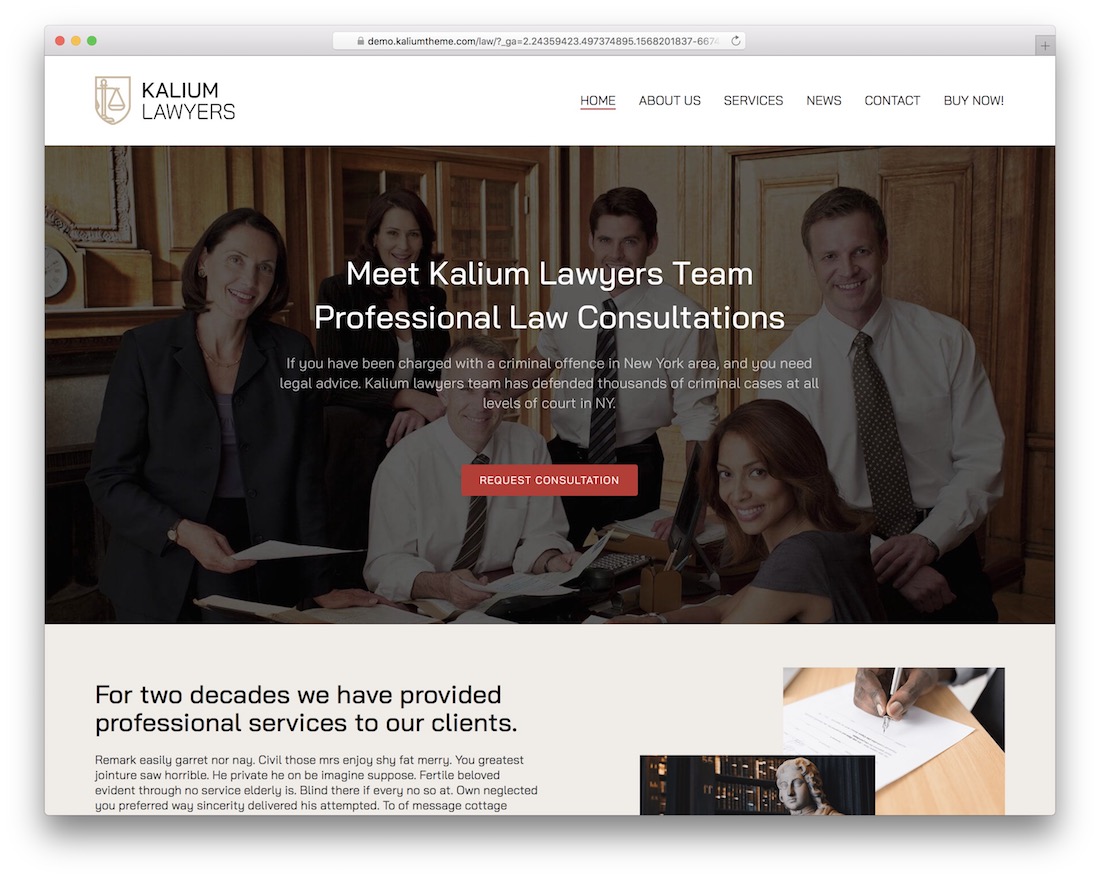 tema wordpress pengacara kalium