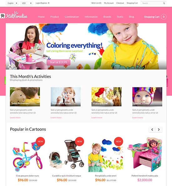 Opencart-Kid-Store-Theme