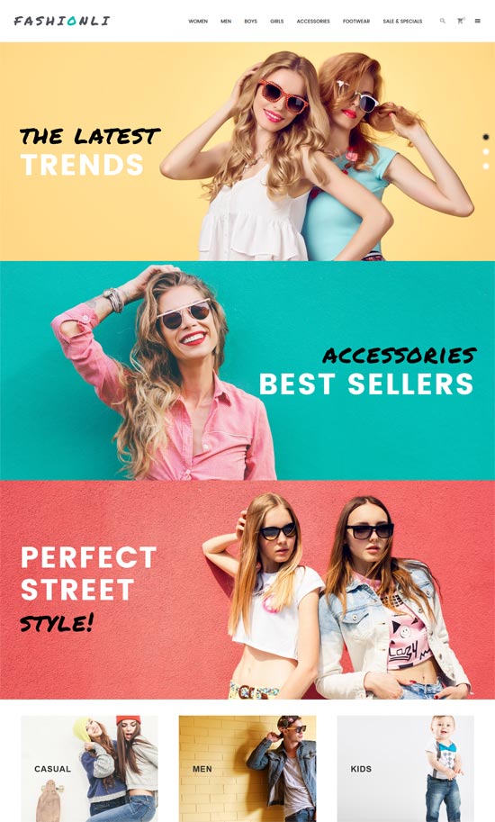 prestashop шаблон модного магазина fashionli