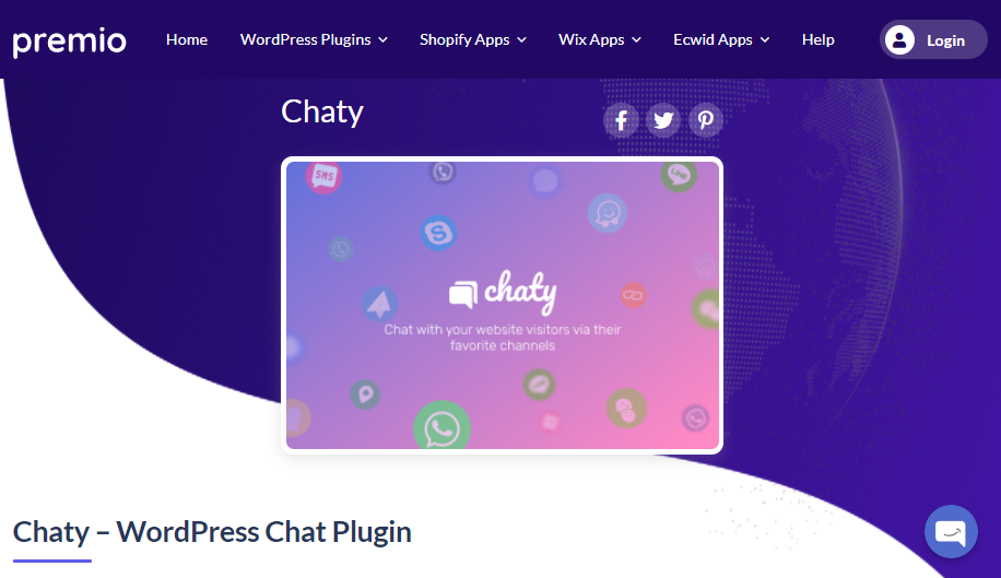 Chaty WordPress 聊天插件