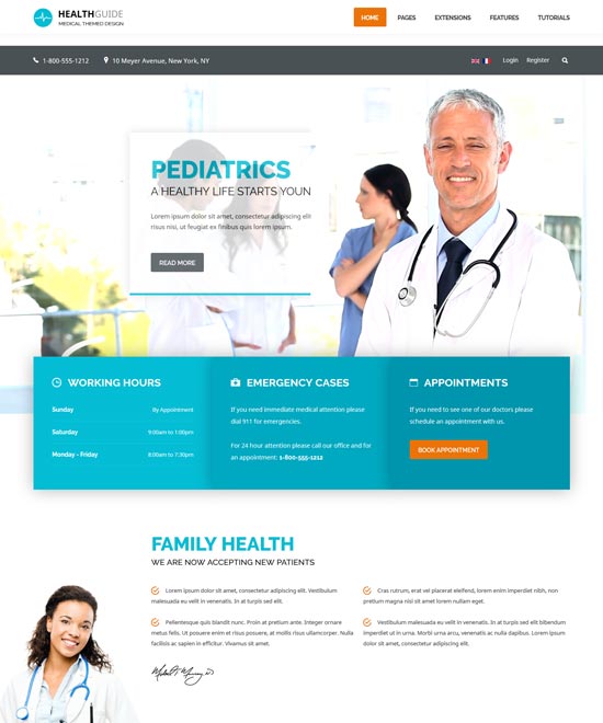 panduan kesehatan template joomla dokter medis