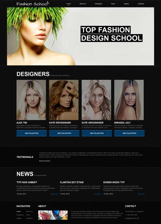 Fashion-Desain-Sekolah-Joomla-Templat