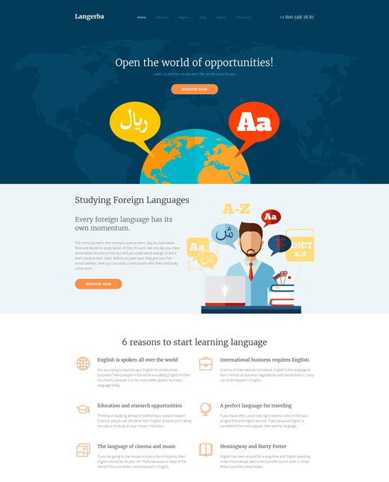 template joomla responsif sekolah bahasa