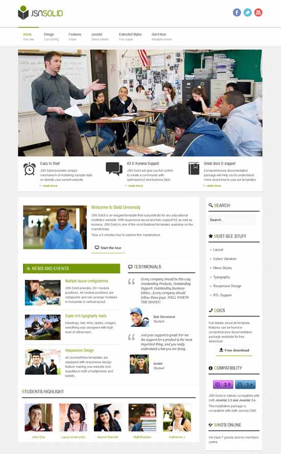 JSN-Solid-Joomla-Education-Template