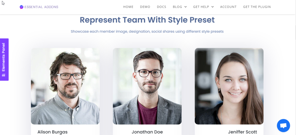 Essential Addon WordPress 團隊成員插件