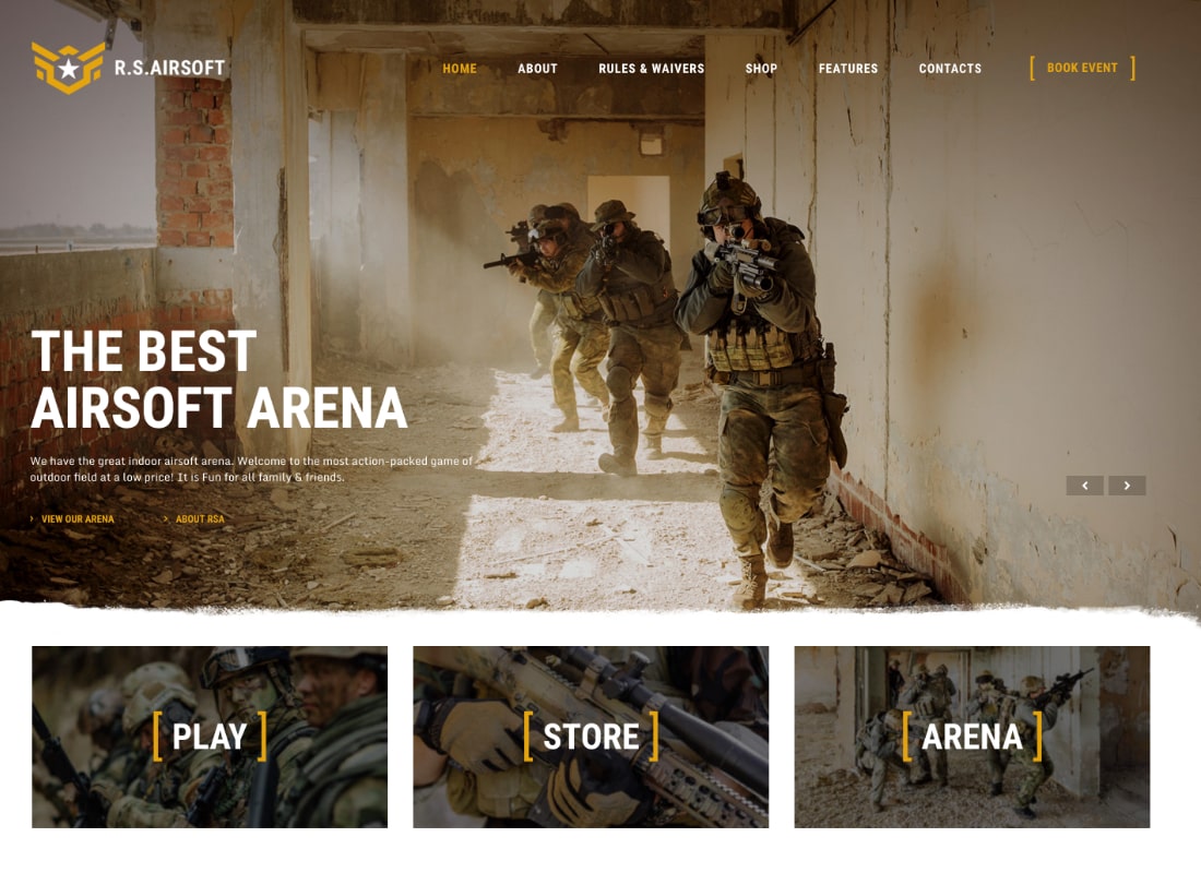 Semangat Perampok | Tema WordPress Klub Airsoft & Paintball