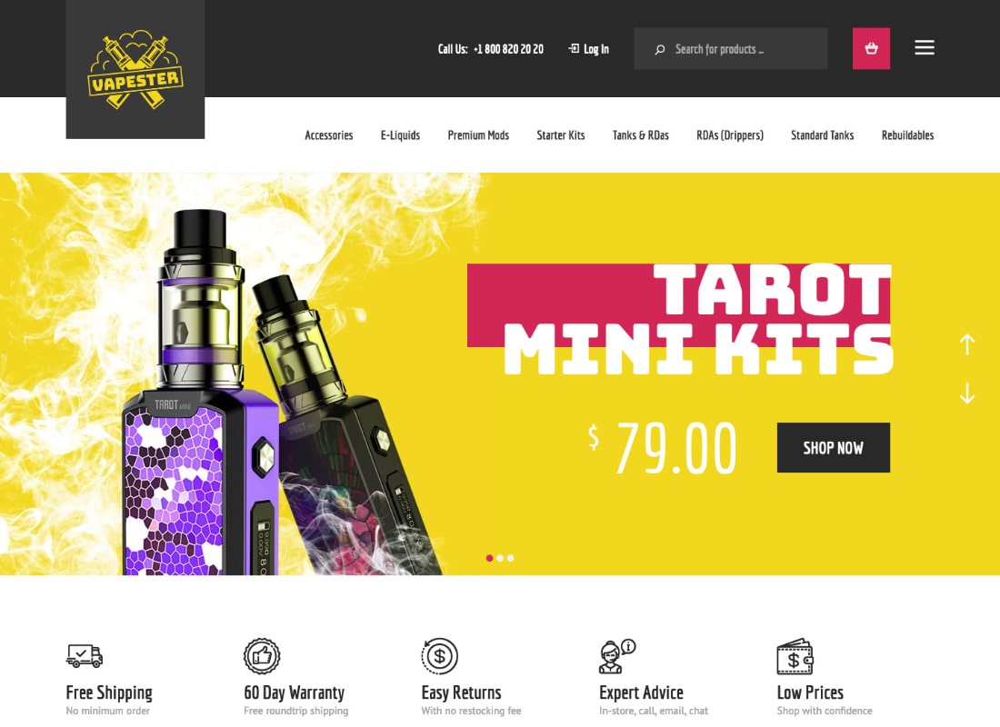 Vapester | Toko Rokok Kreatif & Tema WooCommerce Toko Vape