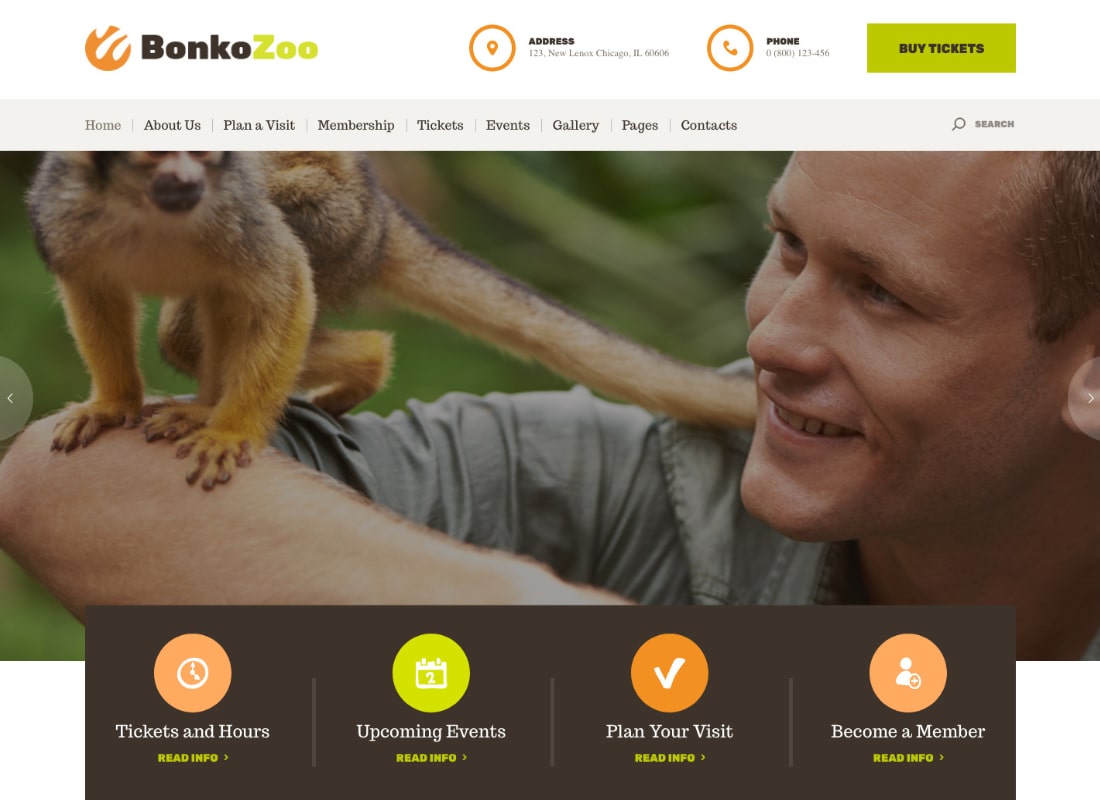 Bonko | Tema WordPress Safari & Kebun Binatang