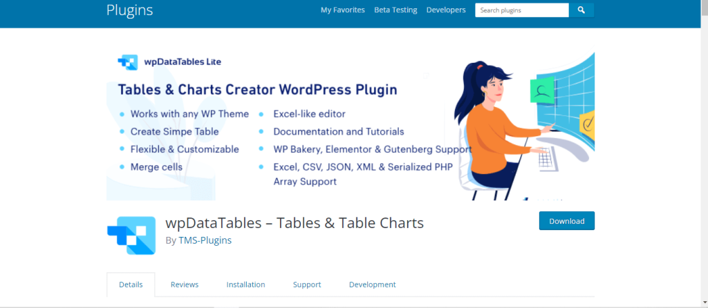 用于表格和图表的最佳 wordpress 表格插件