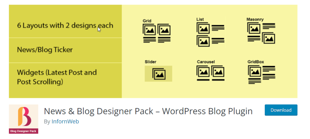 News & Blog Designer Pack Kostenlose Post-Grid-Plugins für WordPress