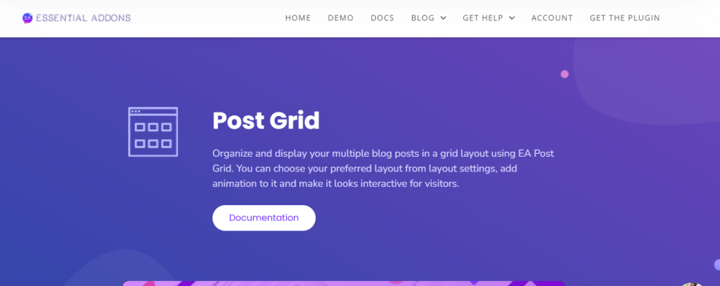 Post Grid von Essential Addon