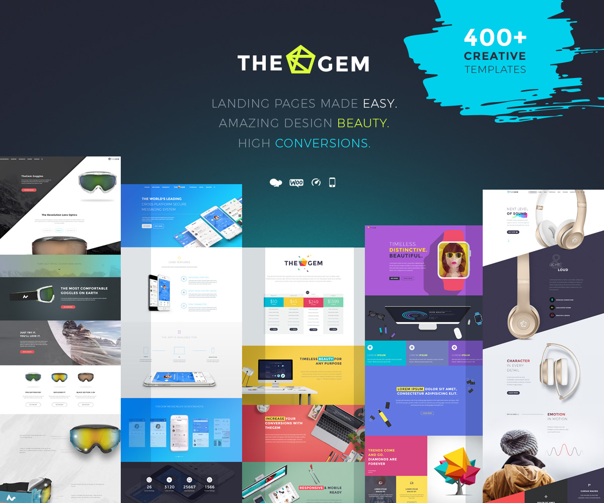 TheGem - tema WordPress halaman arahan populer