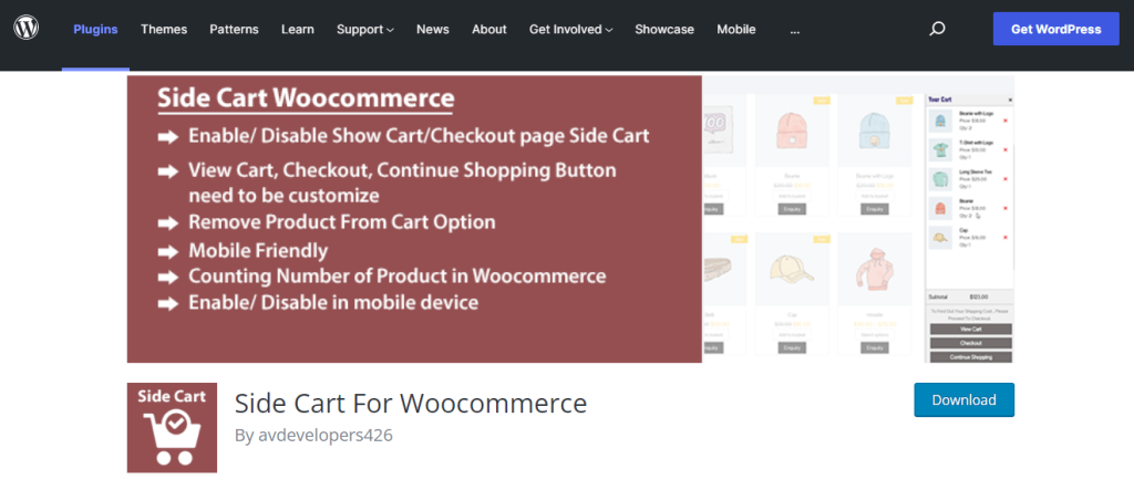 WooCommerce 側推車