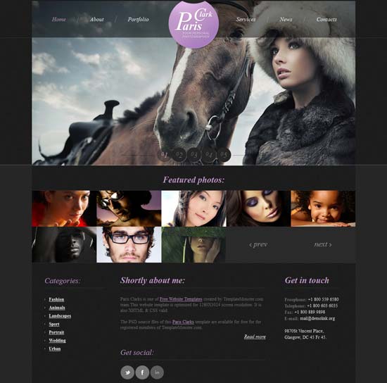 ฟรี-HTML5-Photography-เว็บไซต์-Template