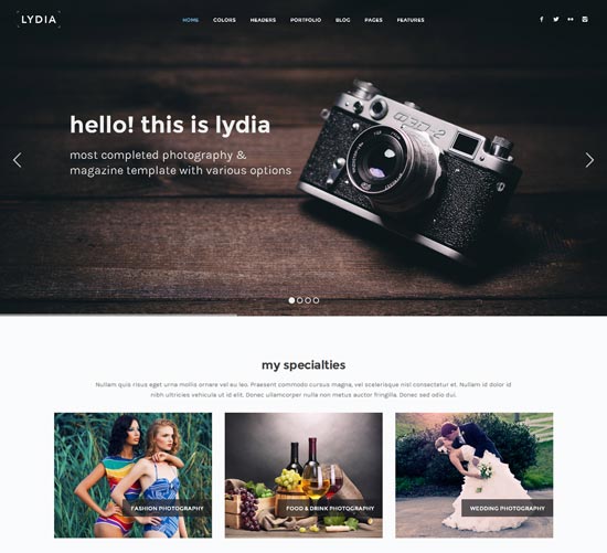 lydia-photography-site-template