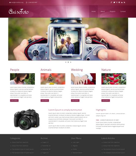 Axisfoto-Free-photo-gallery-เว็บไซต์-Template