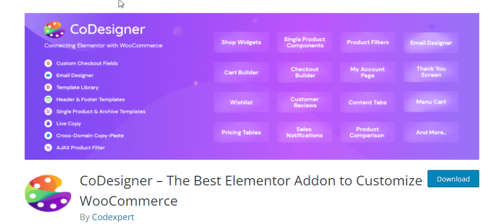 Codesigner Best Plugins para personalizar a página do produto WooCommerce