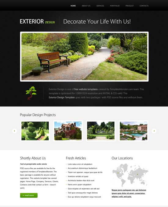 Gratis-Desain Eksterior-HTML-Situs Web-Templat